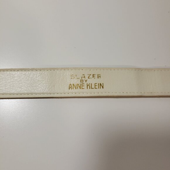 Vintage Anne Klein White, Gold and Blue Belt - Picture 8 of 11